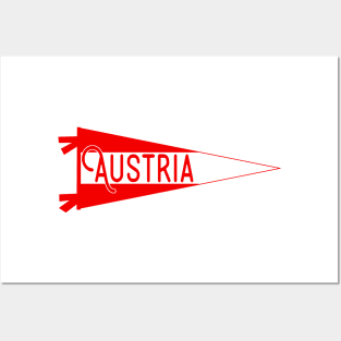 Austria Flag Pennant Posters and Art